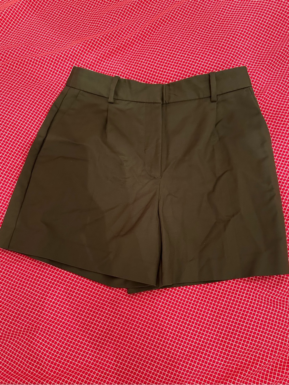 Zara Classic Women's Olive Dress Shorts - Tailored High Waist